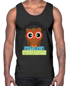 whooos ready for first grade 1002#- first grade- Cotton Tank