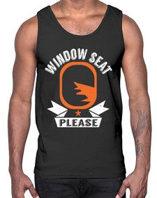 window seat please  51#- airplane- Cotton Tank