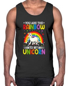 you are the rainbow to my unicorn 562#- unicorn- Cotton Tank