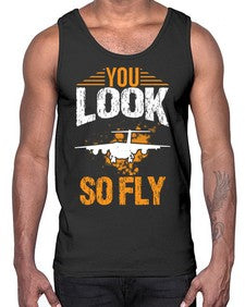 you look so fly  53#- airplane- Cotton Tank