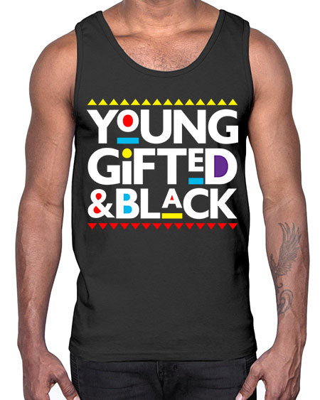 young gifted and black 2#- black words and phrases- Cotton Tank