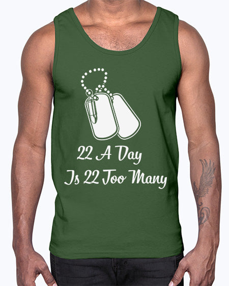 22 A Day is 22 30#- PTSD- Cotton Tank