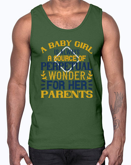 A baby girl is always a source of perpetual wonder for her parents Style 258#- baby- Cotton Tank