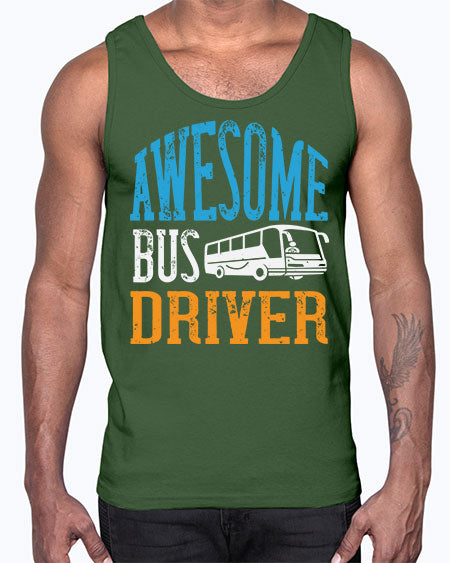 AWESOME BUS DRIVER Style 584#- Bus Driver- Cotton Tank