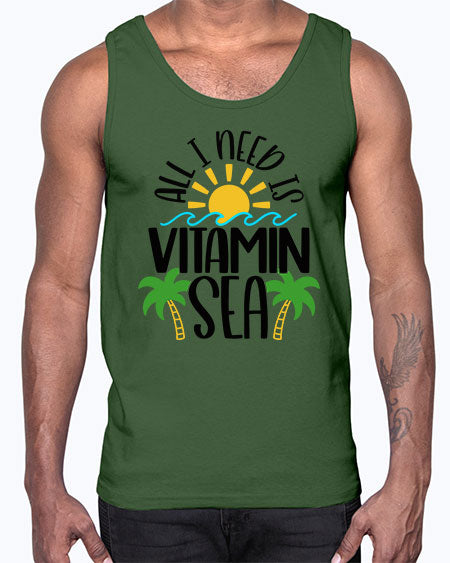 All I Need Is Vitamin Sea Style 56#- summer- Cotton Tank