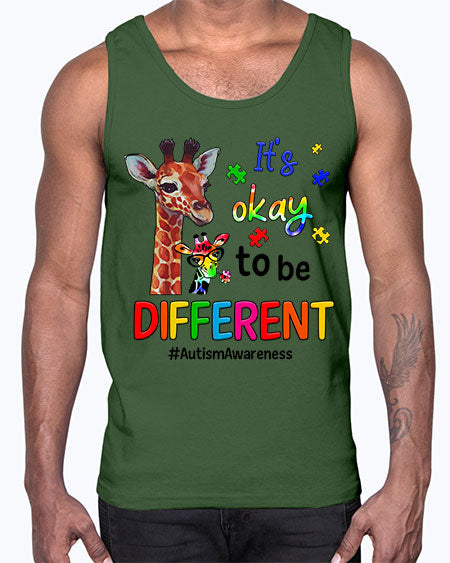 Autism Giraffe- autism- Cotton Tank