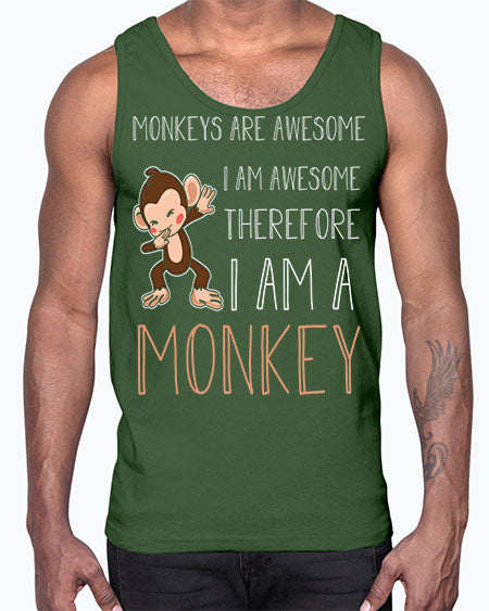 Awesome Monkey Cute Dabbing 2#- monkey- Cotton Tank