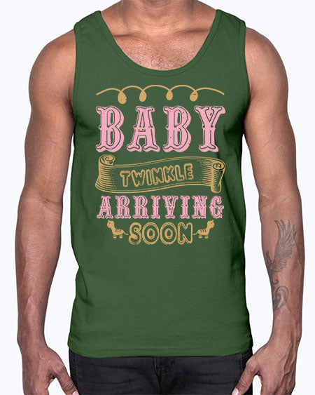 Baby Rwinkle arriving soon Style 30#- baby shower- Cotton Tank