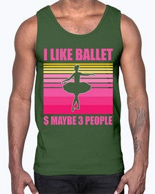 Ballerina i like ballet and ballet 63#- ballet- Cotton Tank
