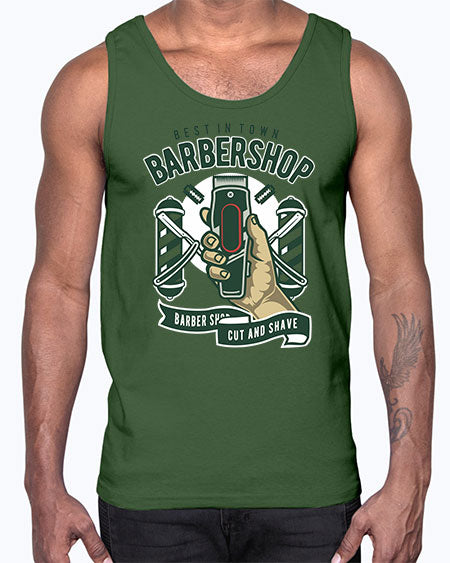 Barbershop591#- barber- Cotton Tank