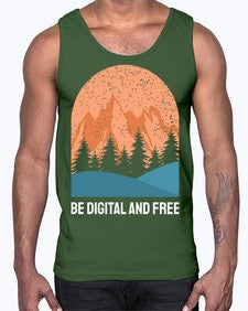 Be Digital and Free 27#- internet- Cotton Tank