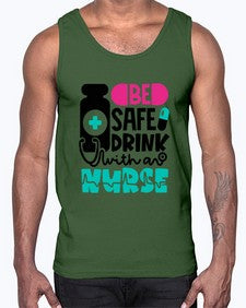 Be Safe Drink With An Nurse Style Style 602#- nurse- Cotton Tank