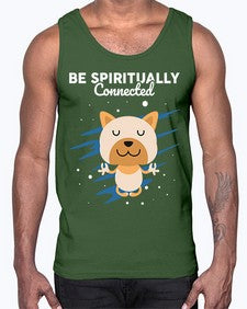 Be Spiritually Connected 114#- yoga- Cotton Tank
