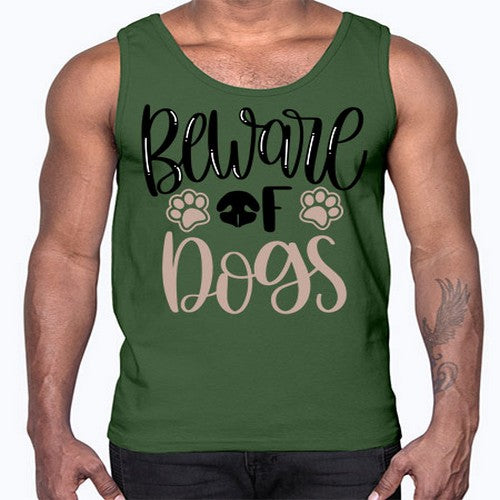 Beware Of Dogs Style 33#- dogs- Cotton Tank