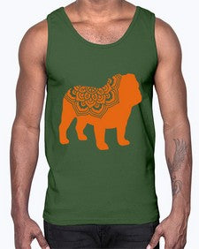 BulldogMandala 281#- mandala- Cotton Tank