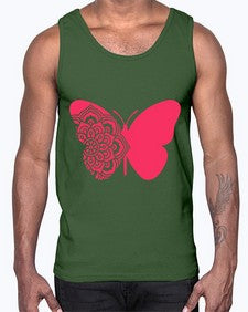 ButterflyMandala 292#- mandala- Cotton Tank