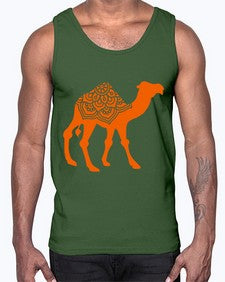 CamelMandala 295#- mandala- Cotton Tank