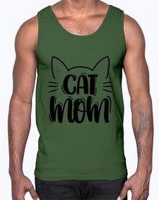 Cat Mom Style 85#- cats- Cotton Tank