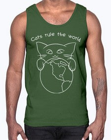 Cats Rule the World- cats- Cotton Tank