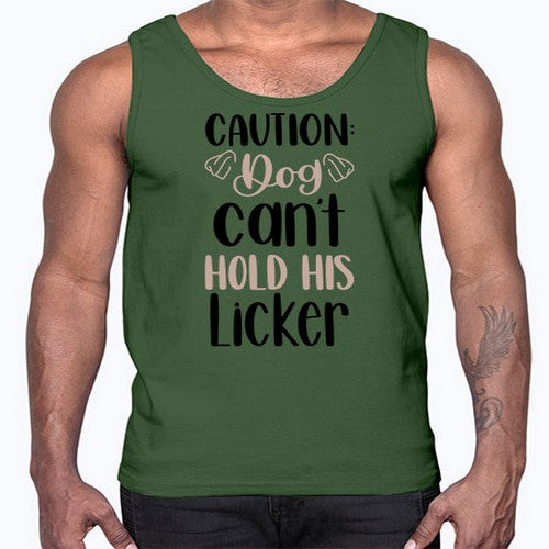 Caution Dog Cant Hold Style 31#- dogs- Cotton Tank
