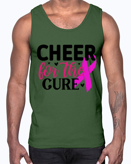 Cheer for the Cure 28#- breast cancer- Cotton Tank