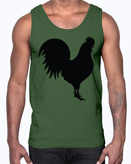Chicken Silhouette 1#- chicken- Cotton Tank