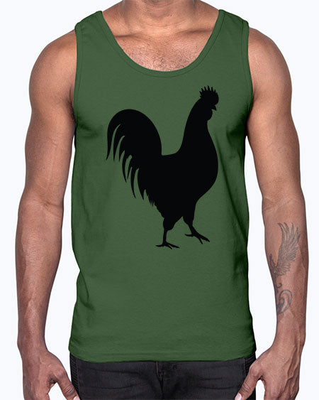 Chicken Silhouette 2#- chicken- Cotton Tank