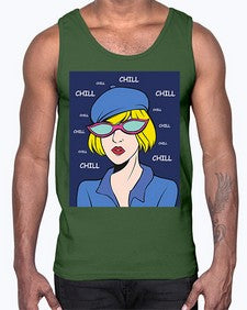 Chill 329#- art pop art- Cotton Tank