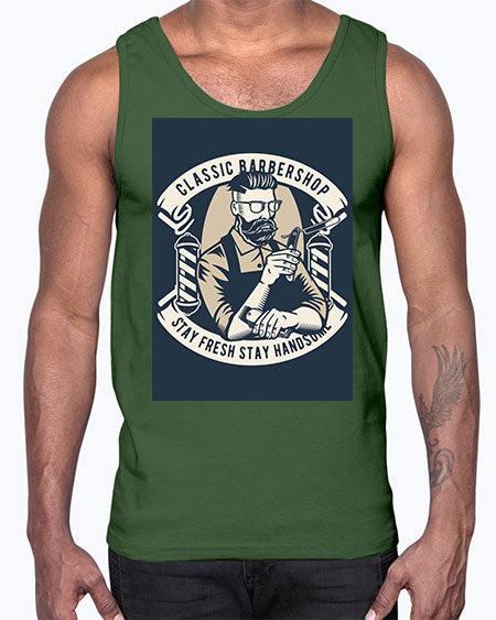Classic Barber Shop657#- barber- Cotton Tank