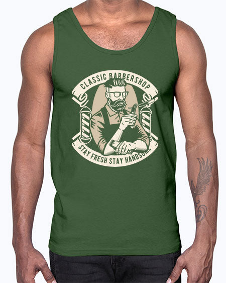Classic Barber Shop658#- barber- Cotton Tank