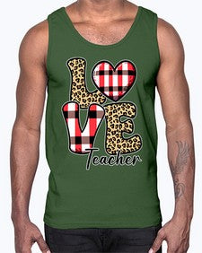 Commercial Use Teacher Valentine 37#- teacher- Cotton Tank