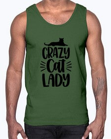 Crazy Cat Lady Style 92#- cats- Cotton Tank