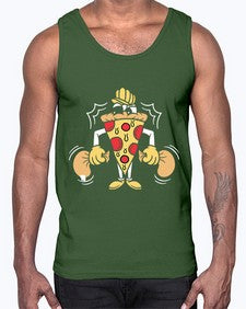Criminal pizza 77#- cartoon food- Cotton Tank
