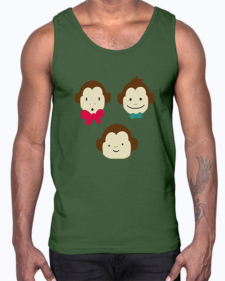 Cute_little_monkeys_5425- monkey- Cotton Tank