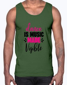 Dance is music made visible 100#- ballet- Cotton Tank