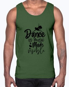 Dance is music made visible 99#- ballet- Cotton Tank