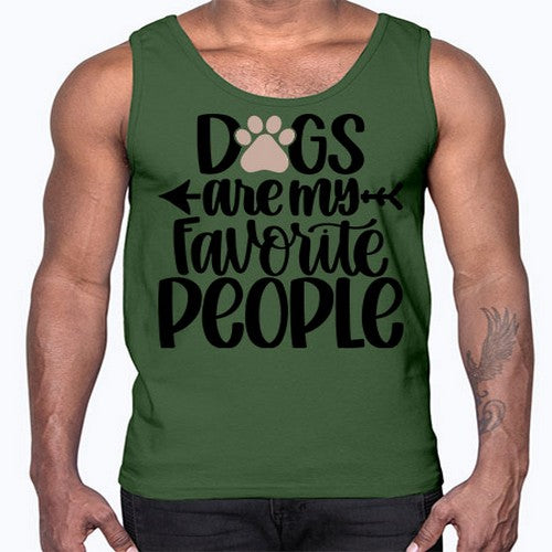 Dogs Are My Favorite People Style 22#- dogs- Cotton Tank