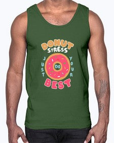 Donut stress 3#- cartoon food- Cotton Tank