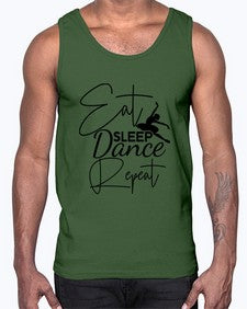 Eat sleep dance repeat 122#- ballet- Cotton Tank