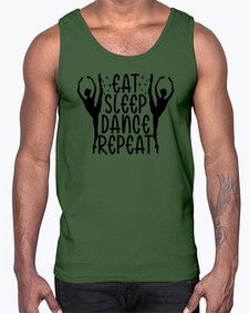 Eat sleep dance repeat 123#- ballet- Cotton Tank