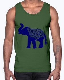 ElephantMandala 414#- mandala- Cotton Tank