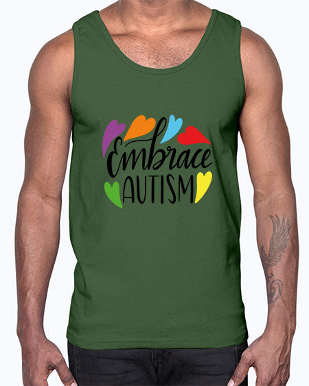Embrace autism 485#- autism- Cotton Tank