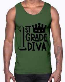 First Grade Diva 127#- first grade- Cotton Tank