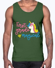 First Grade Is Magical 143#- first grade- Cotton Tank