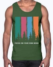 Focus on Your Own Work 14#- internet- Cotton Tank