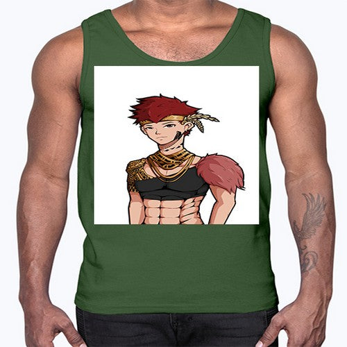 Forest tribal boy 67#- anime- Cotton Tank
