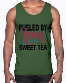 Fueled By Jesus And Sweet Tea 989#- tea- Cotton Tank