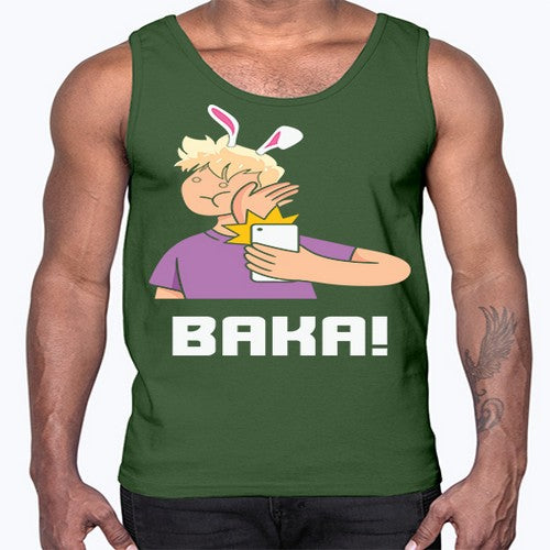Funny Anime Baka Rabbit Slap Anime 228#- anime- Cotton Tank