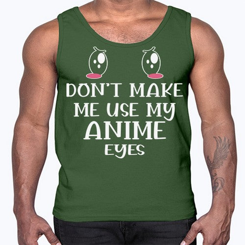 Funny Cute Anime Kawaii Eyes 230#- anime- Cotton Tank