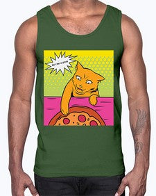 Get Me a Pizza 481#- art pop art- Cotton Tank